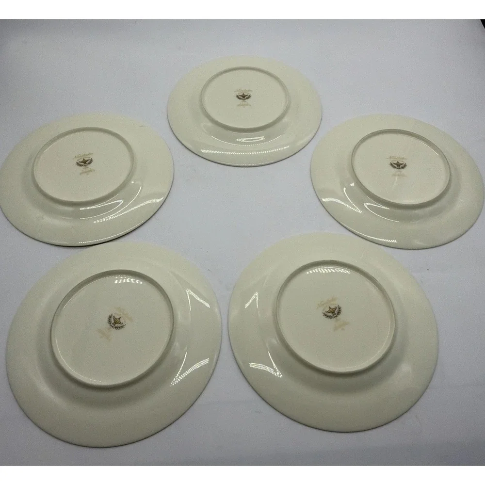 NORITAKE CHURCHILL 9750 SET OF 5 BONE CHINA BREAD & BUTTER‎ PLATES - 6 inch